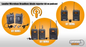 Lavalier Microfoon Draadloos ideale reporter-kit en podcast microfoon